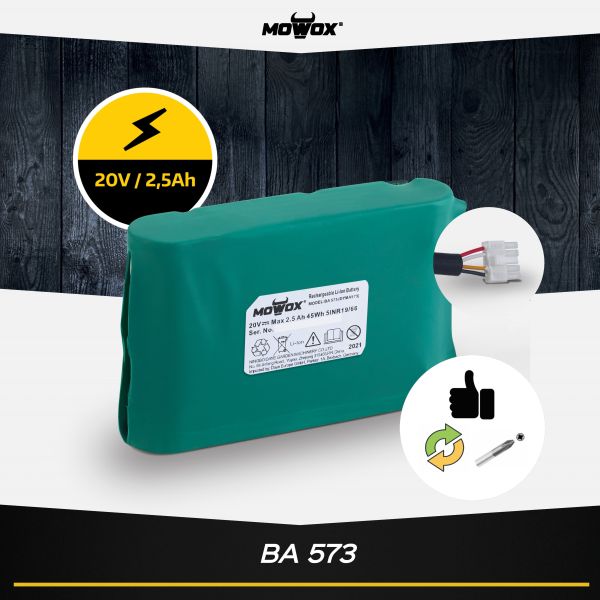 Mowox® BA 573 Batterie für Mähroboter